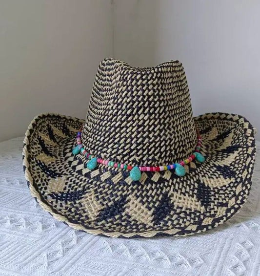 Straw Cowboy Hat for Summer